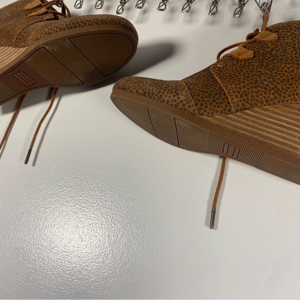 Toms Tan Wedge Ankle Boots - Picture 3 of 7